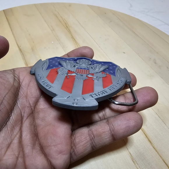 GREAT AMERICAN PRODUCT 2007 BELT BUCKLE UNITED STATES ARMY "COME GET SOME" see p - Picture 2 of 9